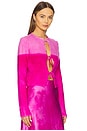 view 2 of 4 Machine Knit Cardigan in Fuschia Degrade
