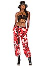 view 4 of 4 PANTALON HOT LIKE FIRE in Red Multi