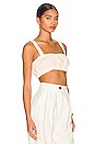 view 2 of 4 Heather Crop Top in White in Natural White