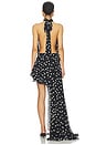 view 3 of 4 Maxi Halter Neck Dress in Dot Pattern