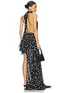 view 4 of 4 Maxi Halter Neck Dress in Dot Pattern