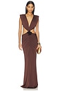 view 1 of 3 ROBE MAXI FAYE in Brown