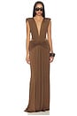 view 1 of 3 VESTIDO LONG DRESS in Brown