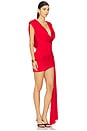 view 2 of 4 Boat Neck Mini Dress in Ruby