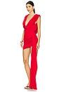 view 3 of 4 Boat Neck Mini Dress in Ruby