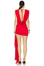 view 4 of 4 Boat Neck Mini Dress in Ruby