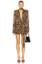 view 1 of 3 VESTIDO MINI COM XALE in Leopard