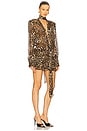 view 2 of 3 VESTIDO MINI COM XALE in Leopard