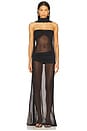 view 1 of 4 VESTIDO LARGO DE TUL in Ebony