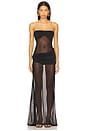 view 2 of 4 VESTIDO LARGO DE TUL in Ebony