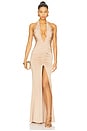 view 1 of 3 Chest And Leg Long Dress in Tan