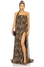 view 2 of 4 VESTIDO LARGO CON ABERTURAS EN LAS PIERNAS in Leopard