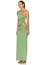 view 3 of 4 VESTIDO LARGO CON ABERTURA in Sage