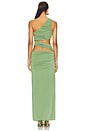 view 4 of 4 VESTIDO LARGO CON ABERTURA in Sage