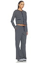 view 2 of 4 ENSEMBLE PANTALON EMBER in Navy & Grey Stripe