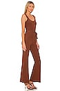 view 2 of 3 Genevieve Flared Jumpsuit in Brown