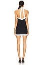 view 3 of 3 Rosalyn Halter Mini Dress in Black & White