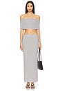 view 1 of 4 Breigh Maxi Skirt Set in Black & White Stripe