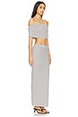 view 2 of 4 Breigh Maxi Skirt Set in Black & White Stripe