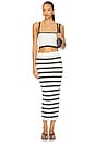 view 1 of 3 Lola Maxi Skirt Set in Ivory & Black