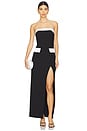 view 1 of 4 Isolde Strapless Maxi Dress in Black & White