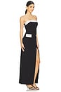 view 2 of 4 Isolde Strapless Maxi Dress in Black & White