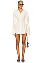 view 1 of 3 Charitie Button Up Mini Dress in Cream