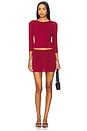 view 1 of 3 Gigi Skirt Set in Burgundy