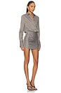 view 2 of 4 Vestido Mini Trina in Grey Stripe