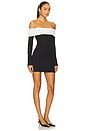 view 2 of 3 Monica Off Shoulder Dress in Black & White