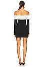 view 3 of 3 Monica Off Shoulder Dress in Black & White