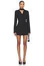 view 1 of 4 Marissa Neck Tie Blazer Dress in Black
