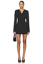 view 2 of 4 Marissa Neck Tie Blazer Dress in Black