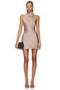 view 1 of 3 Bryony Halter Mini Dress in Mocha