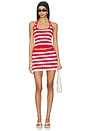 view 1 of 3 ENSEMBLE JUPE MILIE in Red & White Stripe