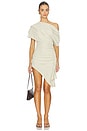 view 1 of 3 Lottie Asymmetrical Mini Dress in Beige
