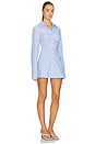view 2 of 4 Lane Button Up Mini Dress in Blue Stripe