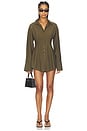 view 1 of 3 Charitie Button Up Mini Dress in Olive Green