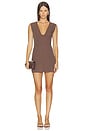view 1 of 4 Imah Mini Dress in Brown Stripe