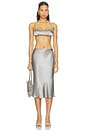 view 1 of 3 Sapphina Midi Skirt Set in Gunmetal