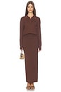 view 1 of 4 Emahlee Knit Maxi Skirt Set in Brown
