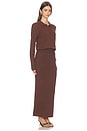view 2 of 4 Emahlee Knit Maxi Skirt Set in Brown