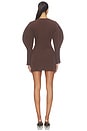 view 4 of 3 Margot Mini Dress in Dark Brown