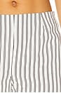 view 6 of 6 Alerie Short in white & black stripe