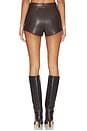 view 4 of 6 Vandelia Faux Leather Short in Chocolate