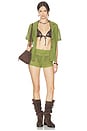 view 5 of 6 Rosie Short in Olive Green