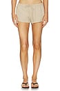 view 1 of 6 Amalie Drawstring Short in Beige