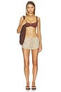 view 5 of 6 Amalie Drawstring Short in Beige