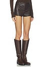 view 2 of 6 Emery Faux Leather Short in Dark Brown