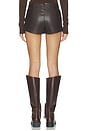 view 4 of 6 Emery Faux Leather Short in Dark Brown